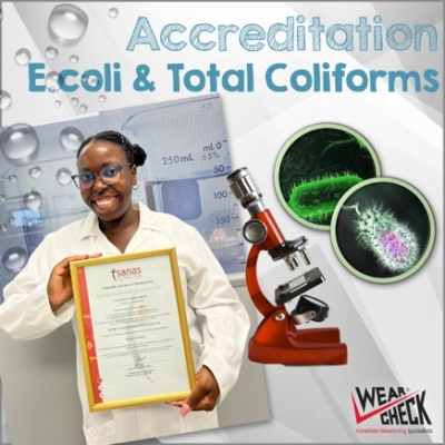 WEARCHECK WATER EARNS ACCREDITATION FOR MICROBIOLOGICAL TESTING