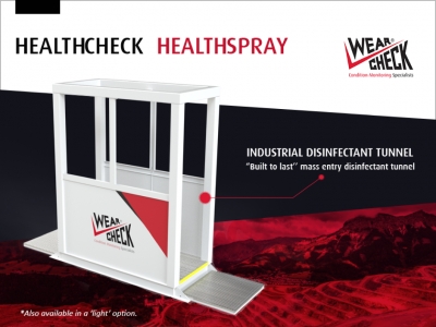 WearCheck launches HealthCheck disinfectant tunnel in fight against COVID-19
